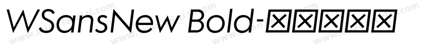 WSansNew Bold字体转换